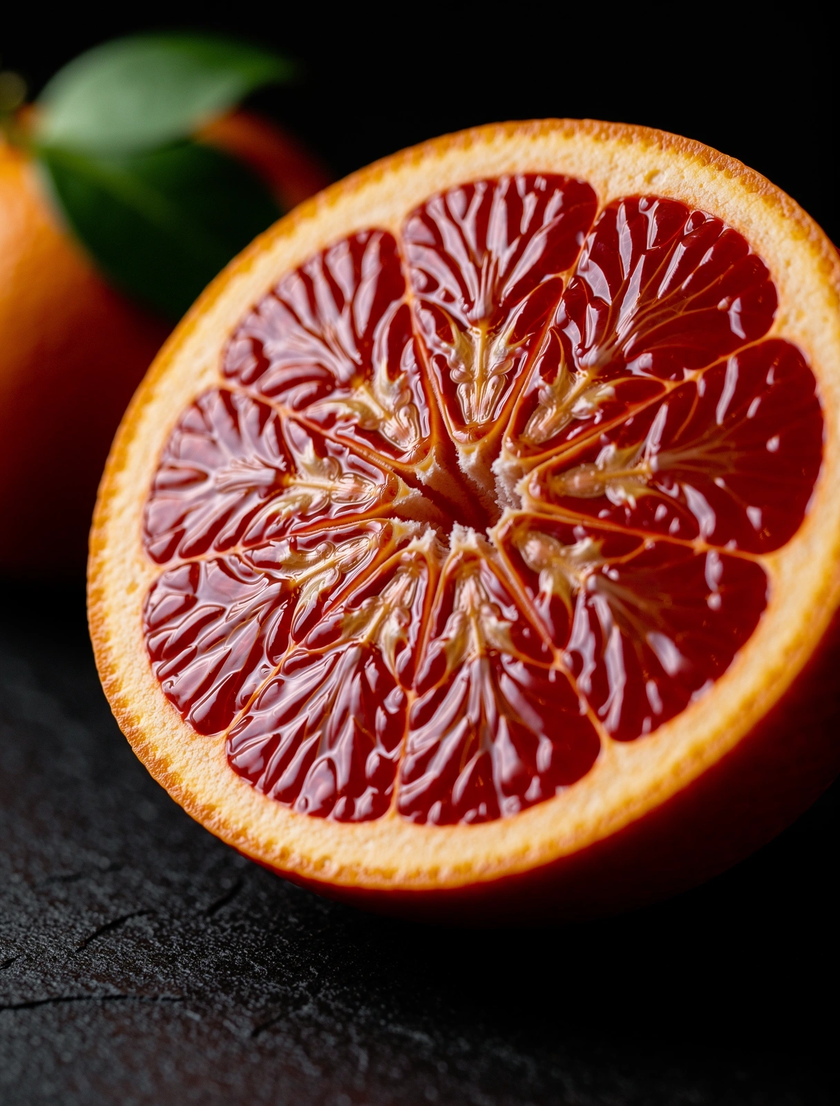 Nahaufnahme einer Blutorange